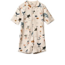Load image into Gallery viewer, Liewood - Max Printed Shortsleeve Swimsuit (Sea Creature)
