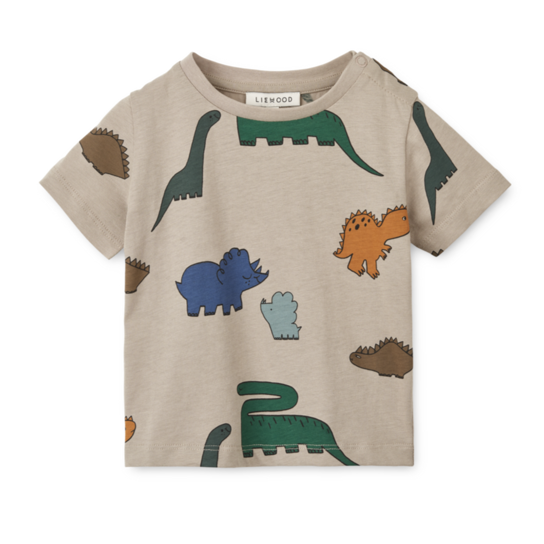 LIEWOOD - Apia Printed T-Shirt (Dinosaurs/Mist)