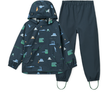 Load image into Gallery viewer, LIEWOOD - Pedia Rainwear Set (Cars/Classic Navy)
