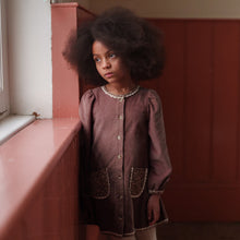 Load image into Gallery viewer, Little Cotton Clothes - Jules Dress Velvet in Nutmeg
