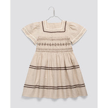 Load image into Gallery viewer, Little Cotton Clothes - Penelope Smocked dress Straw Check (2Y- 7Y)

