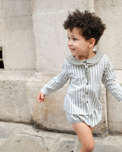 將圖片載入圖庫檢視器 [預購] Maison Marelle - Blouse Monge Sauge Stripes
