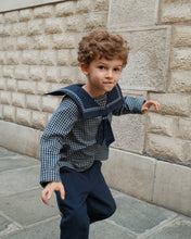 Load image into Gallery viewer, [預購] Maison Marelle - Blouse Choisy Blue&amp;Ecru Check
