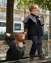 Load image into Gallery viewer, [預購] Maison Marelle - 可反穿披肩羊毛 Sherlock 風衣 (Blue Wool)
