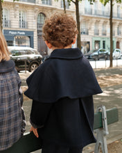 Load image into Gallery viewer, [預購] Maison Marelle - 可反穿披肩羊毛 Sherlock 風衣 (Blue Wool)

