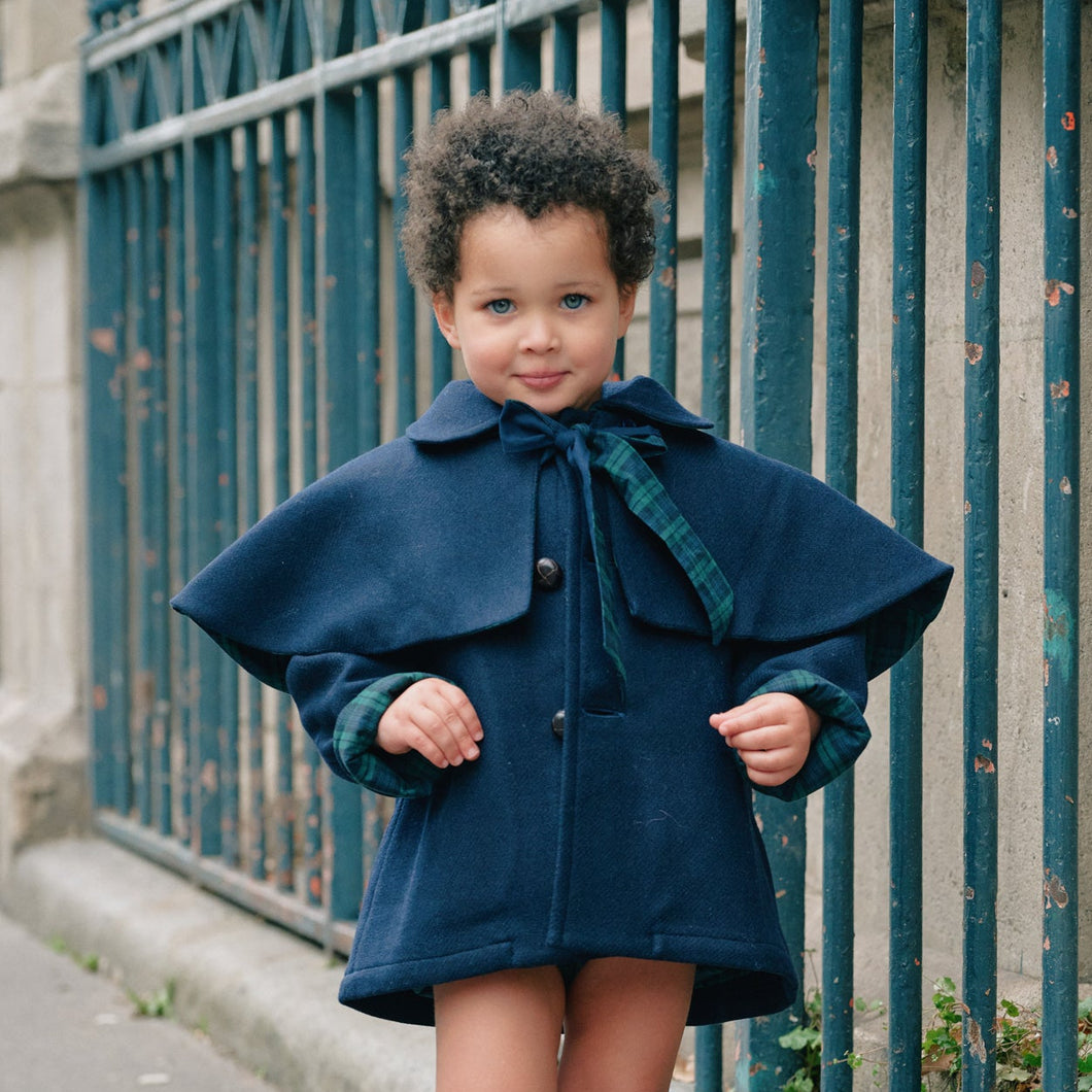 [預購] Maison Marelle - Coat AMOVIBLE Cape DARCY - Blue