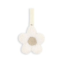 Load image into Gallery viewer, Ecru Sand Sherpa Flower Pacifier Clip
