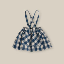 Load image into Gallery viewer, Organic Zoo - Pottery Blue Gingham Crossback Skirt
