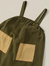 Load image into Gallery viewer, Organic Zoo - Olive Artisan Jumpsuit 2-3Y
