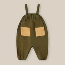 Load image into Gallery viewer, Organic Zoo - Olive Artisan Jumpsuit 2-3Y
