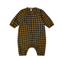 Load image into Gallery viewer, Organic Zoo - Blueberry Gingham Onesie 6-12M
