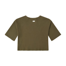 Load image into Gallery viewer, Organic Zoo - Olive Waffle Boxy Sweatshirt 3-4Y
