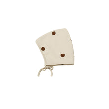 Load image into Gallery viewer, Organic Zoo -Undyed Cotton Dots Pixie Bonnet
