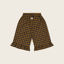 Load image into Gallery viewer, Organic Zoo - Blueberry Gingham Frill Culottes
