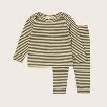Load image into Gallery viewer, Organic Zoo - Fern Stripes Base Layer Set
