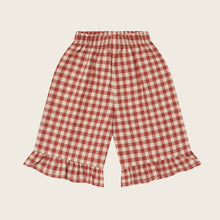 Load image into Gallery viewer, Organic Zoo - Paprika Gingham Frill Culottes

