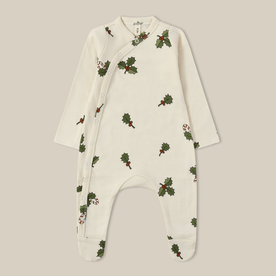 [🎄限量] Organic Zoo - 包腳連身衣(Holly)