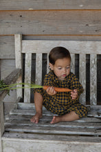 Load image into Gallery viewer, Organic Zoo - Blueberry Gingham Onesie 6-12M
