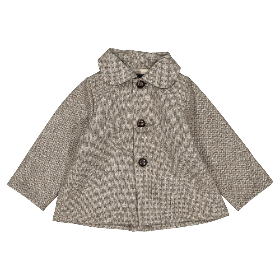 [預購] Maison Marelle - Coat VERNEUIL - Wool Chevron Stone
