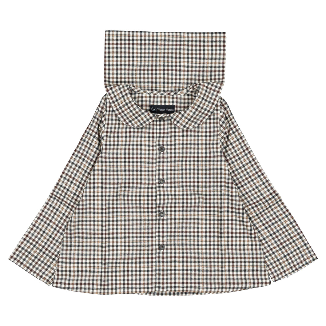 [預購] Maison Marelle - Shirt MONCEAU - Gingham Beige and Gray