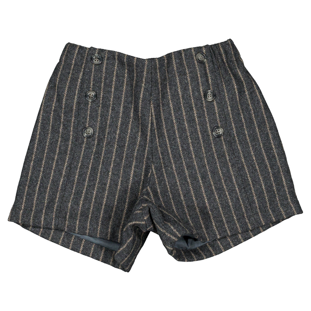 [預購] Maison Marelle - Short SEVRES - Gray Woolen Stipes