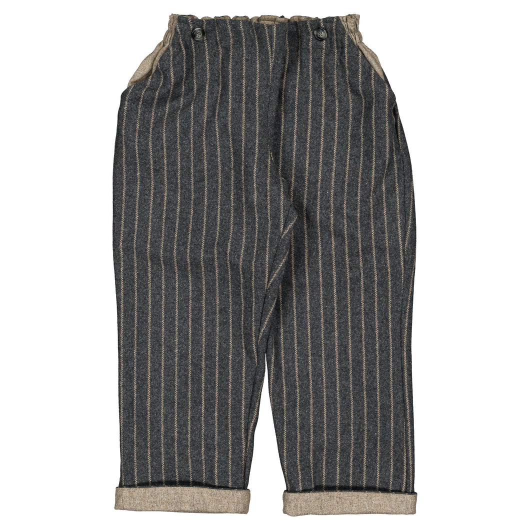 [預購] Maison Marelle - Pants LEBON - Gray Woolen Stripes