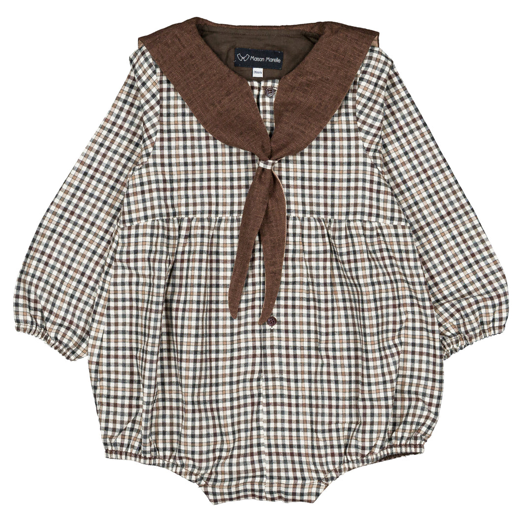 [預購] Maison Marelle - Romper CAMBON - Brown Collar