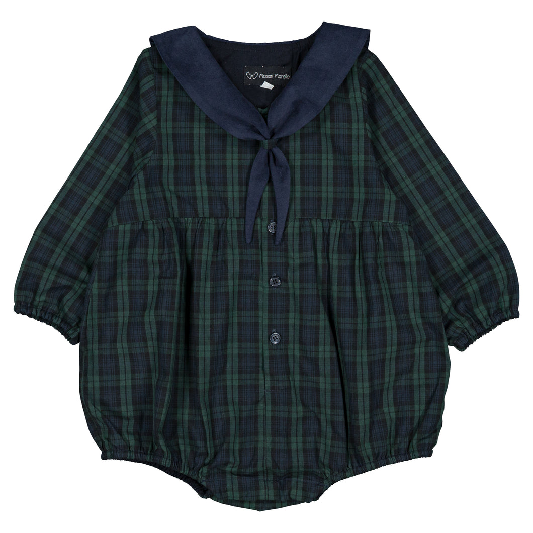 [預購] Maison Marelle - Romper ROI- Tartan Green & Blue