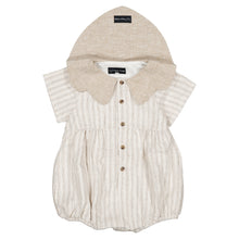 Load image into Gallery viewer, Maison Marelle - Romper NEUILLY- beige stripes 24M
