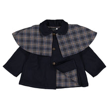 Load image into Gallery viewer, [預購] Maison Marelle - 可反穿披肩羊毛 Sherlock 風衣 (Blue Wool)
