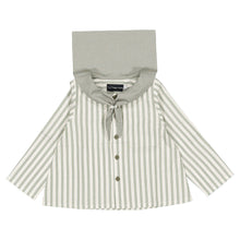 將圖片載入圖庫檢視器 [預購] Maison Marelle - Blouse Monge Sauge Stripes
