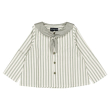 將圖片載入圖庫檢視器 [預購] Maison Marelle - Blouse Monge Sauge Stripes
