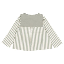 將圖片載入圖庫檢視器 [預購] Maison Marelle - Blouse Monge Sauge Stripes

