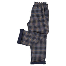 將圖片載入圖庫檢視器 [預購] Maison Marelle - Pants Lebon Blue Chevron / Blue Tartan
