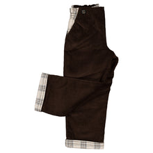 將圖片載入圖庫檢視器 [預購] Maison Marelle - Pants Lebon Brown Velvet / Beige Tartan
