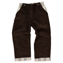 將圖片載入圖庫檢視器 [預購] Maison Marelle - Pants Lebon Brown Velvet / Beige Tartan
