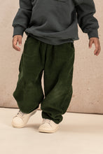 Load image into Gallery viewer, Studio Boheme - Corduroy Carrot Pants (Forest Green) 18M

