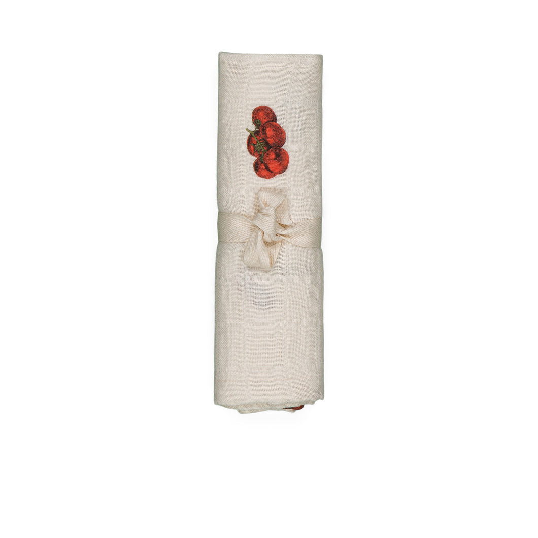 Studio Boheme - Doudou Small Swaddle (Off White / Tomato)