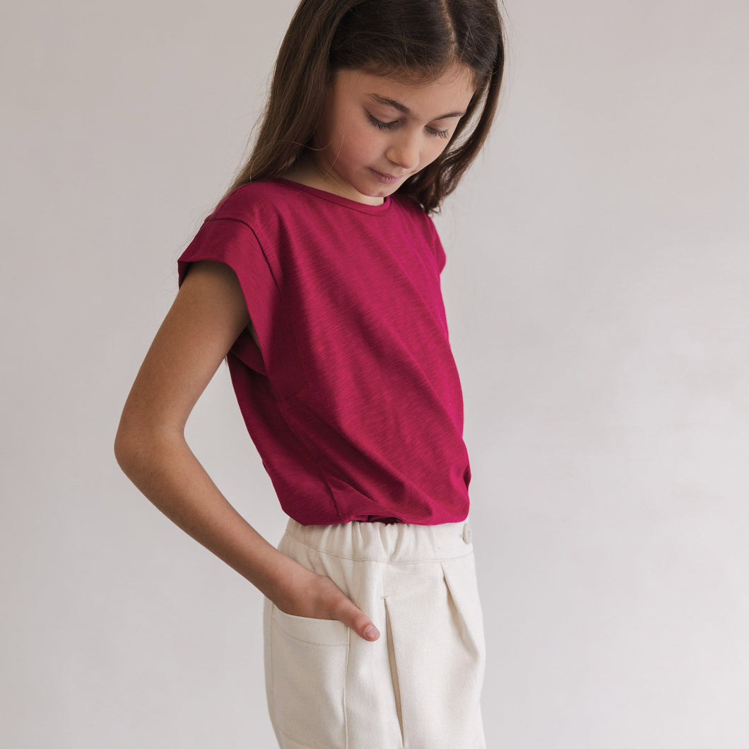 PHIL & PHAE - Boxy tee s/s (Cranberry)