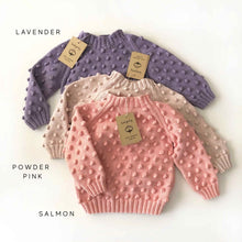 Load image into Gallery viewer, [預購] Babytoly - Popcorn Sweater (Lavender, Powder Pink, Salmon)
