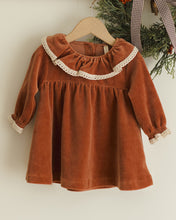 Load image into Gallery viewer, [🎄] Quincy Mae - Velour Baby Dress (Cranberry)
