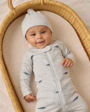 Load image into Gallery viewer, Quincy Mae - Zip Long Sleeve Footie (Narwhals)
