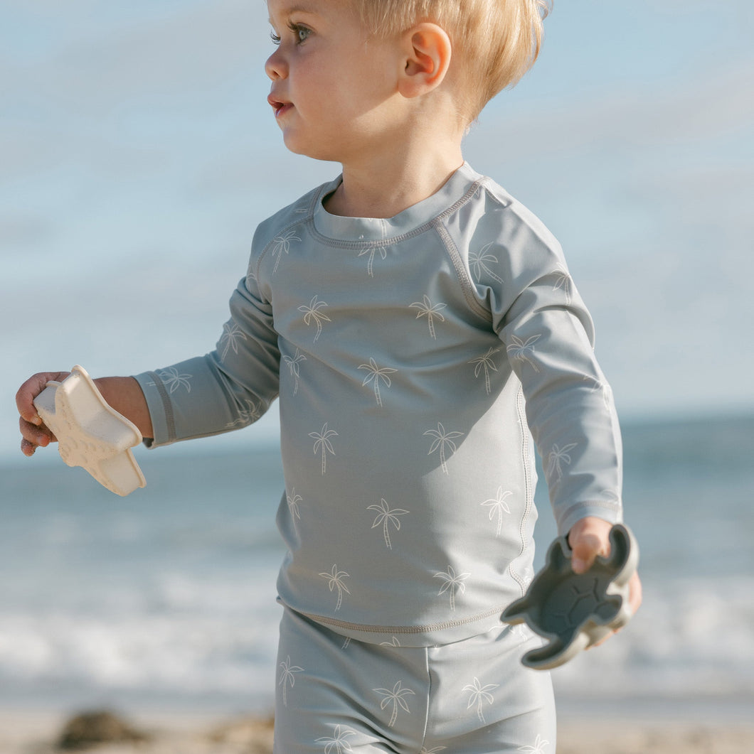 Quincy Mae - Finn Rashguard Short Set (Palms)