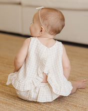 Load image into Gallery viewer, Quincy Mae - Ruffled Tulip Top + Bloomer Set || Oat Check
