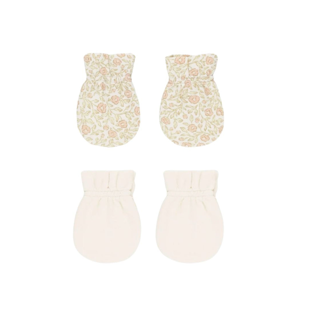 Quincy Mae - No Scratch Mittens Set of 2 (Primrose / Natural)