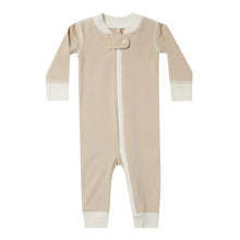 Load image into Gallery viewer, Quincy Mae - Zip Jumpsuit (Latte Stripe)
