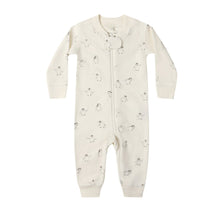 Load image into Gallery viewer, Baby onesie with subtle pattern on a white background
