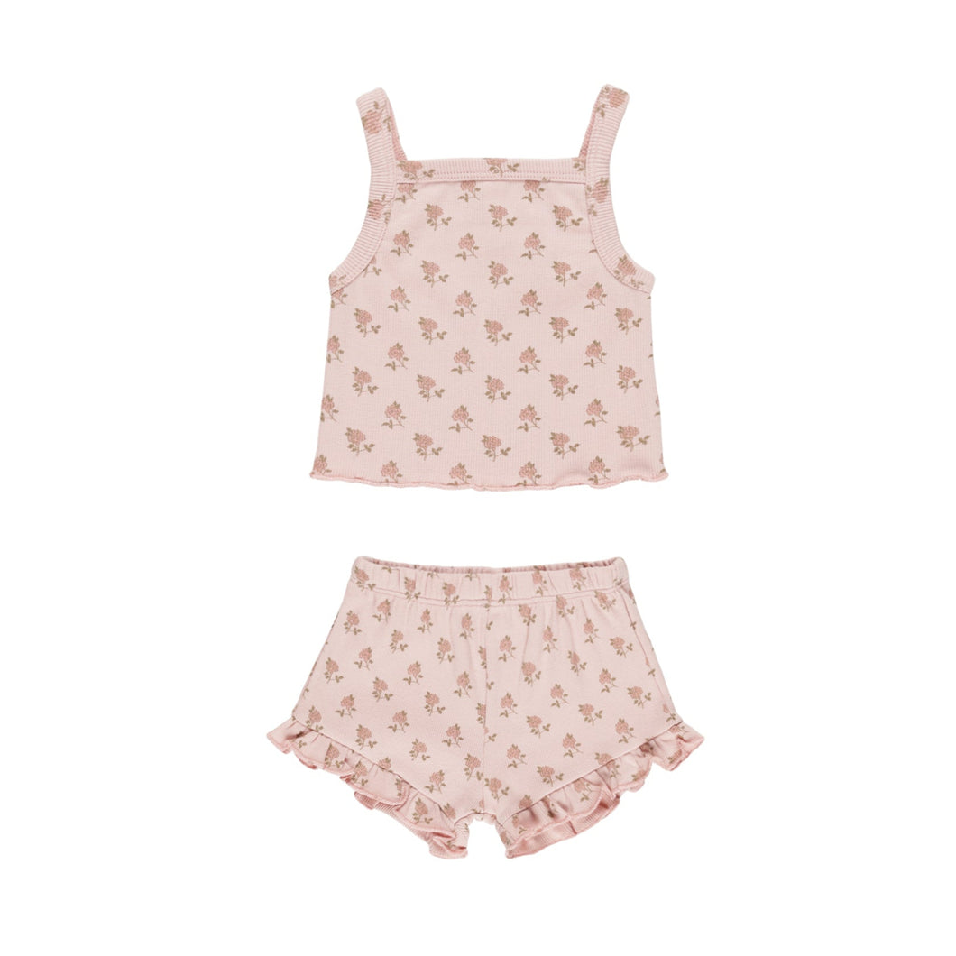 Quincy Mae - Evie Tank Shortie Set (Roses)