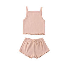 Load image into Gallery viewer, Quincy Mae - Pointelle Tank + Shortie Set (Melon)
