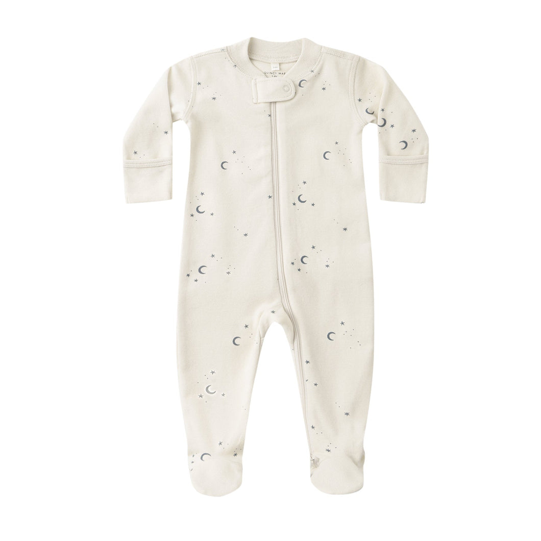 Baby onesie with star pattern on a white background